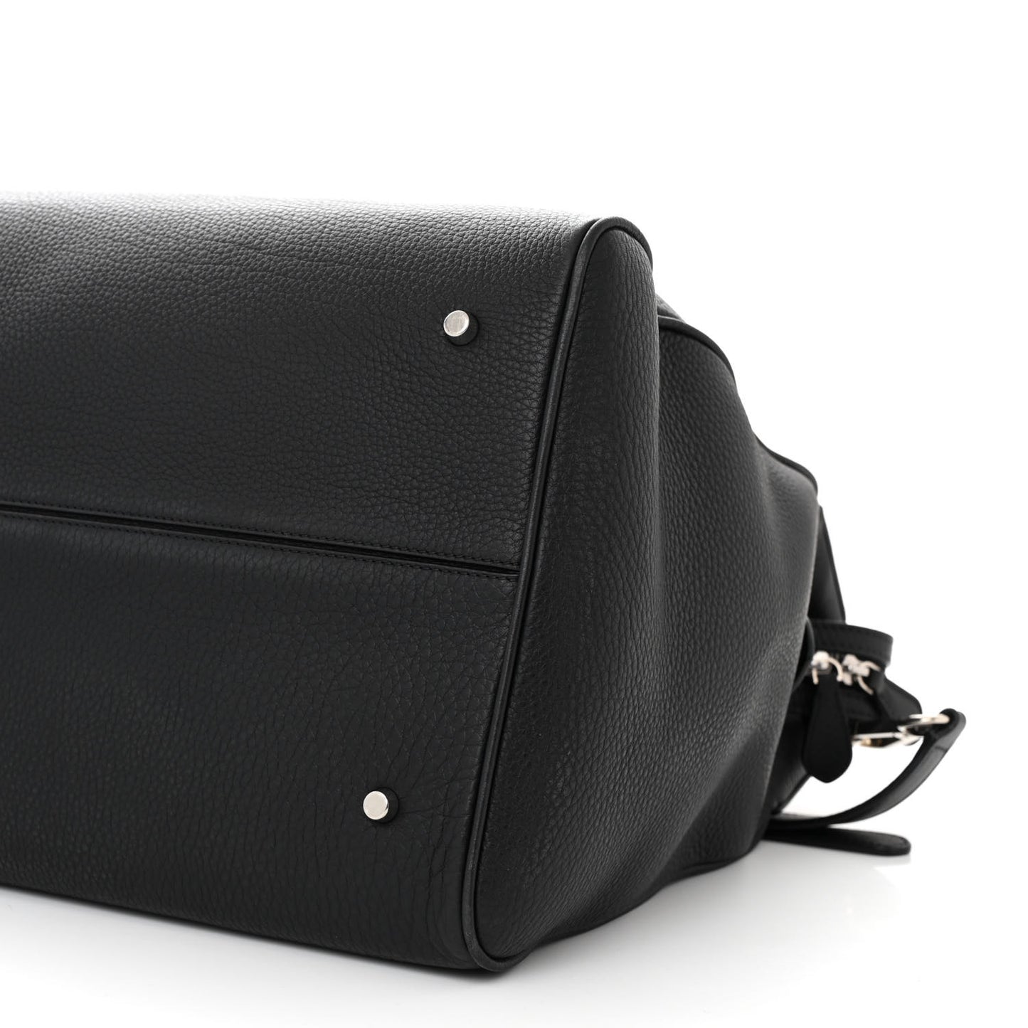 Grained Calfskin George XL Duffle Bag Black