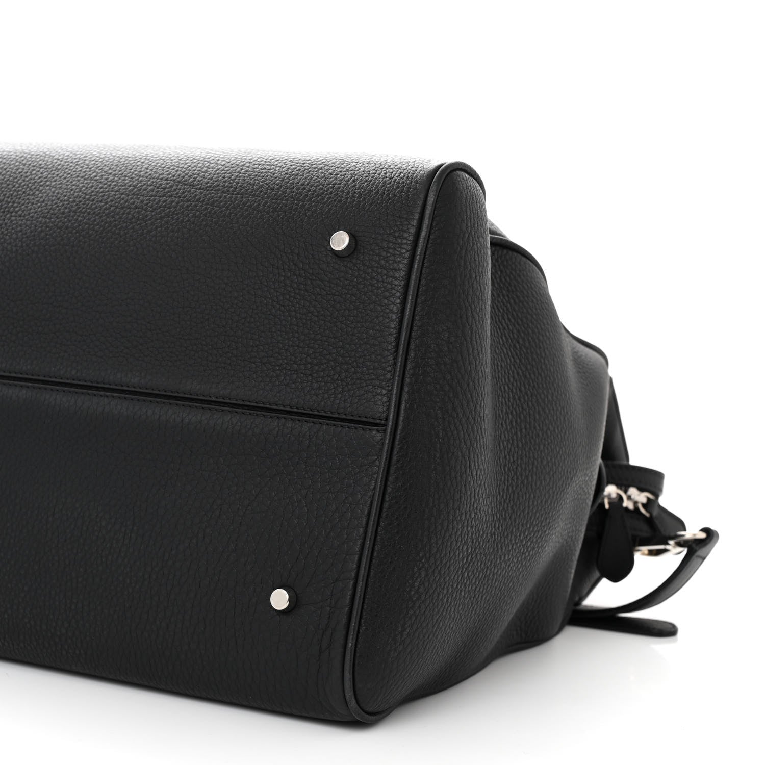 The Row Grained Calfskin George XL Duffle Bag Black 9 of 10
