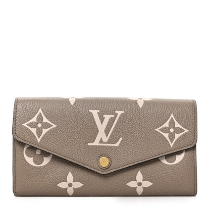 Louis Vuitton Empreinte Monogram Giant Sarah Wallet Tourterelle Creme 1 of 7