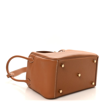 Hermes Taurillon Clemence Lindy 26 Gold 4 of 11