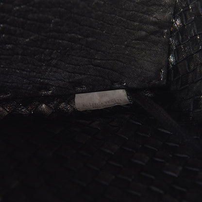 Bottega Veneta Metallic Nappa Intrecciato Medium Moon Cabat 9 of 11