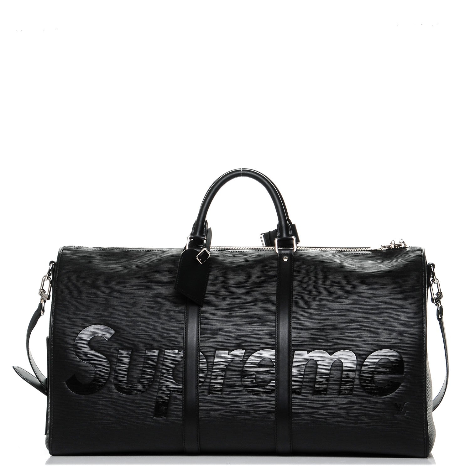 Louis Vuitton X SUPREME Epi Keepall Bandouliere 55 Black 1 of 8
