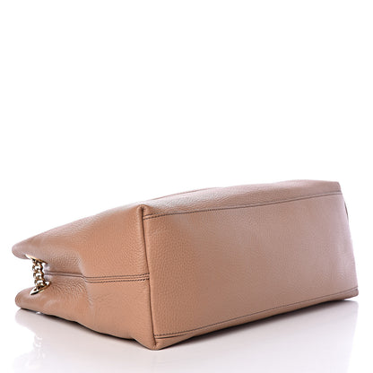 Gucci Pebbled Calfskin Medium Soho Chain Shoulder Bag Camelia 4 of 9