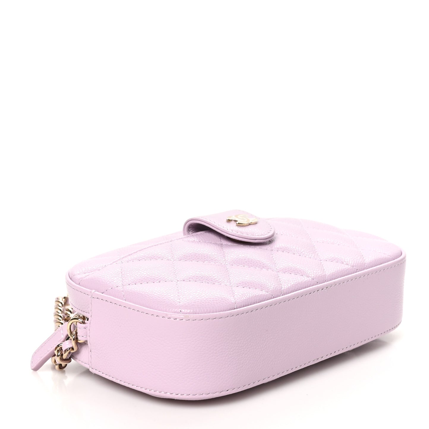 Caviar Quilted Chain Camera Bag Light Purple