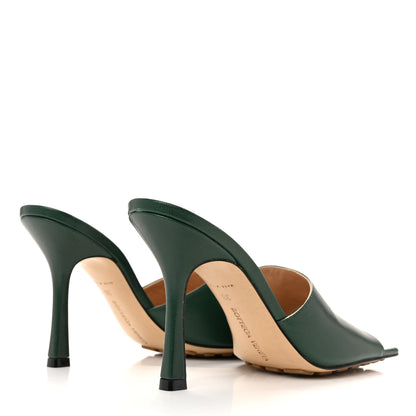 Bottega Veneta Lambskin Stretch Mule Sandals 38 Pine Green 5 of 9