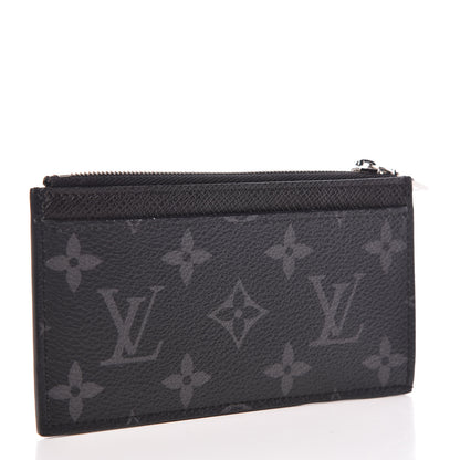 Louis Vuitton Monogram Eclipse Taiga Coin Card Holder 3 of 7