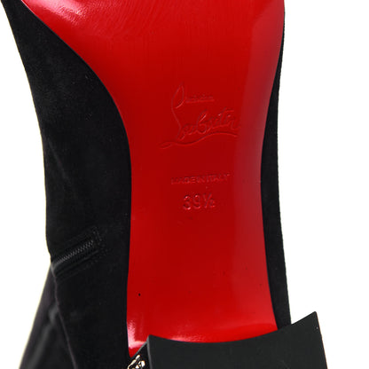 Christian Louboutin Veau Velours Spiked Study Stretch 55 Over The Knee Boots 39.5 Black 12 of 14