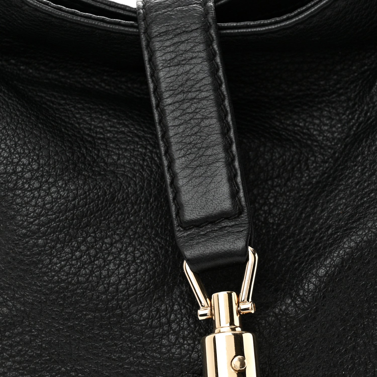 Gucci Pebbled Calfskin Medium New Jackie Shoulder Bag Black 7 of 11