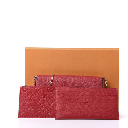 Louis Vuitton Empreinte Pochette Felicie Chain Wallet Cherry 10 of 10