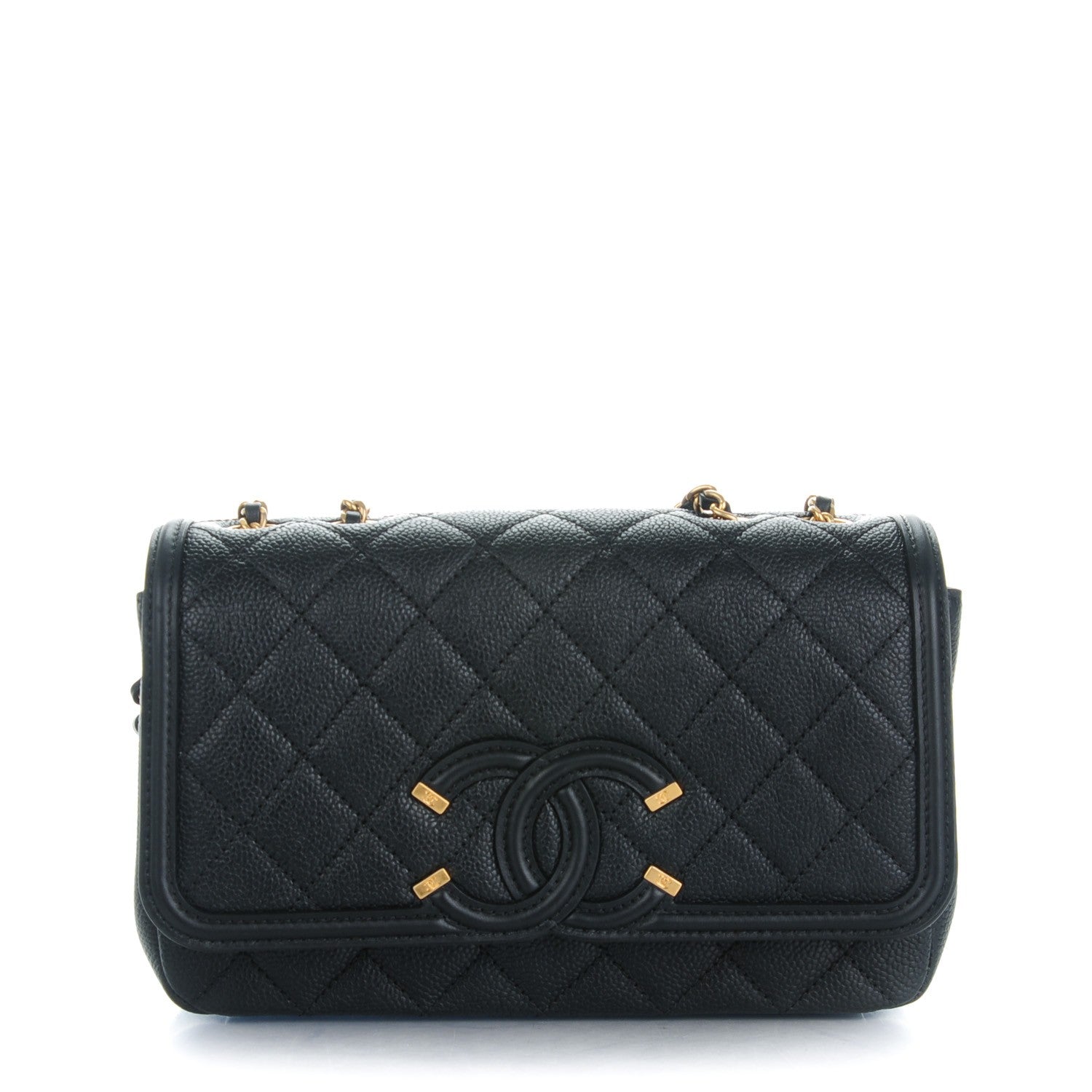 Chanel Caviar Quilted Small CC Filigree Flap Black 1 of 7
