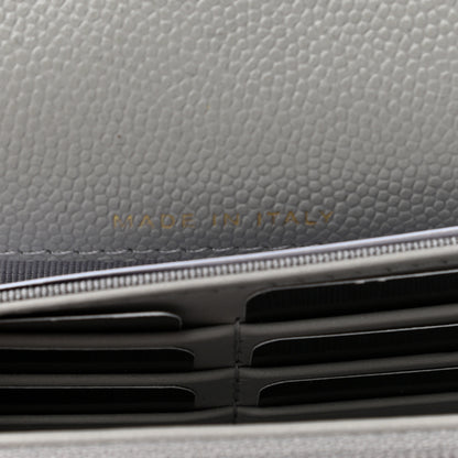 Chanel Caviar Quilted Large Flap Wallet Grey 7 of 8