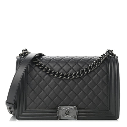 Chanel Calfskin Quilted New Medium Boy Flap So Black 1 of 10