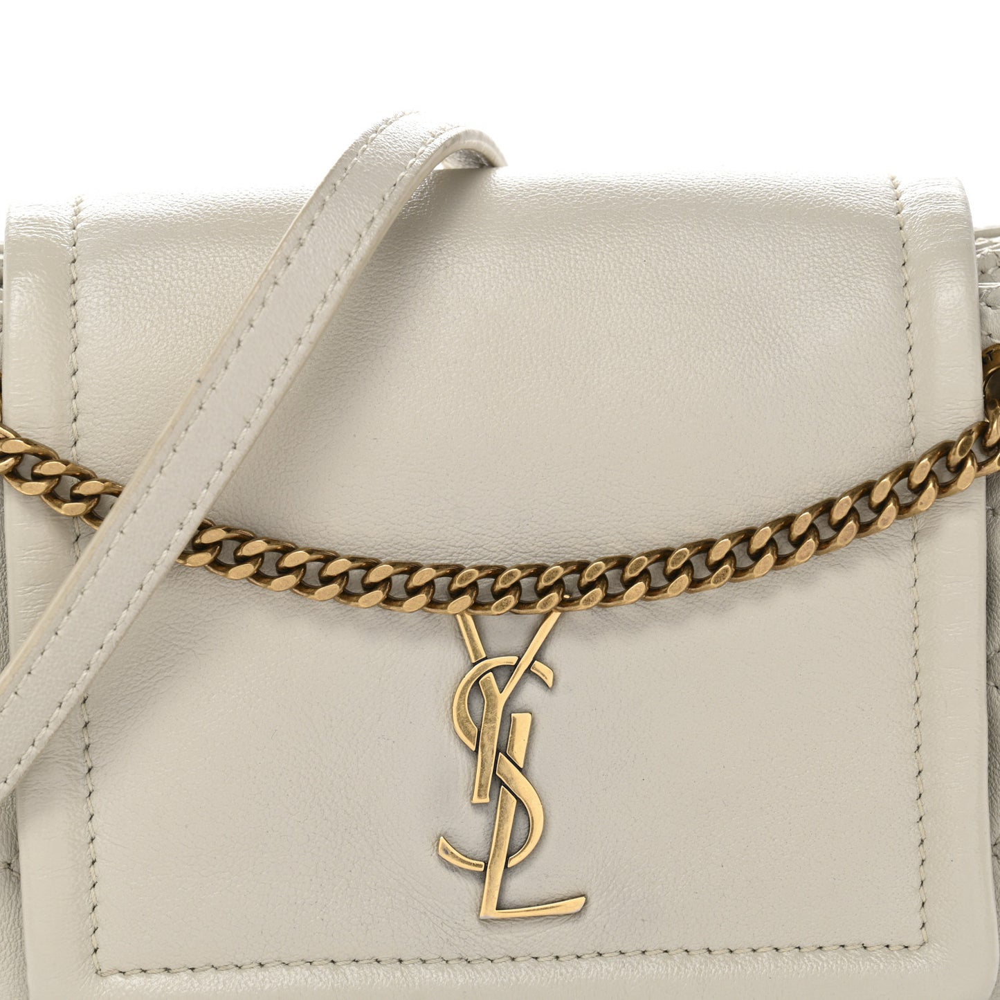 Lambskin Quilted Monogram Mini Nolita Crema Soft