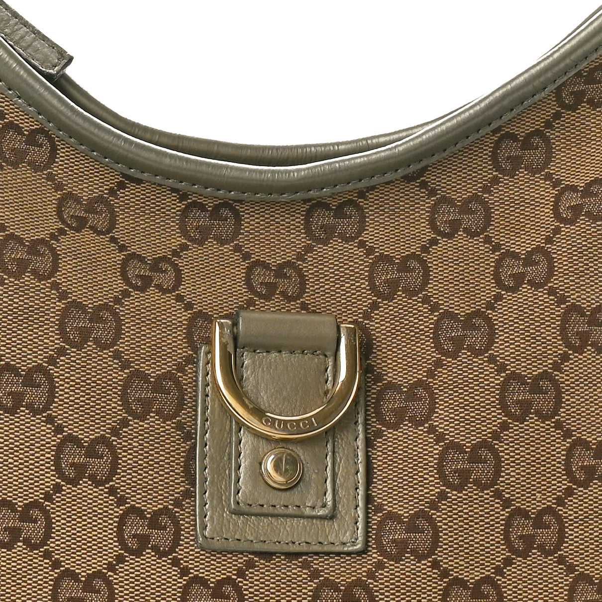 Monogram Medium Abbey D Ring Hobo Gold