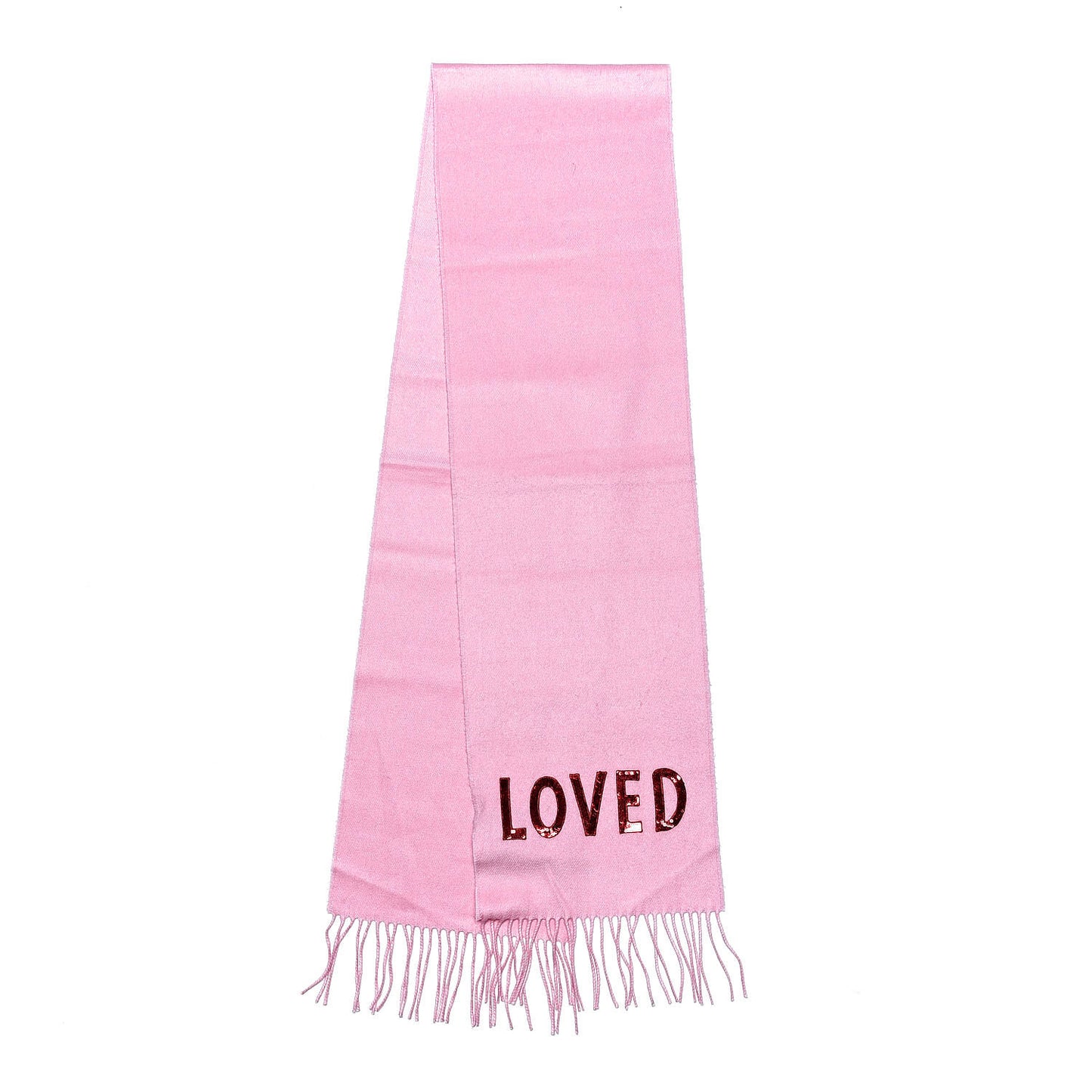 Silk Cashmere Sequins Lovesh Scarf Roseate