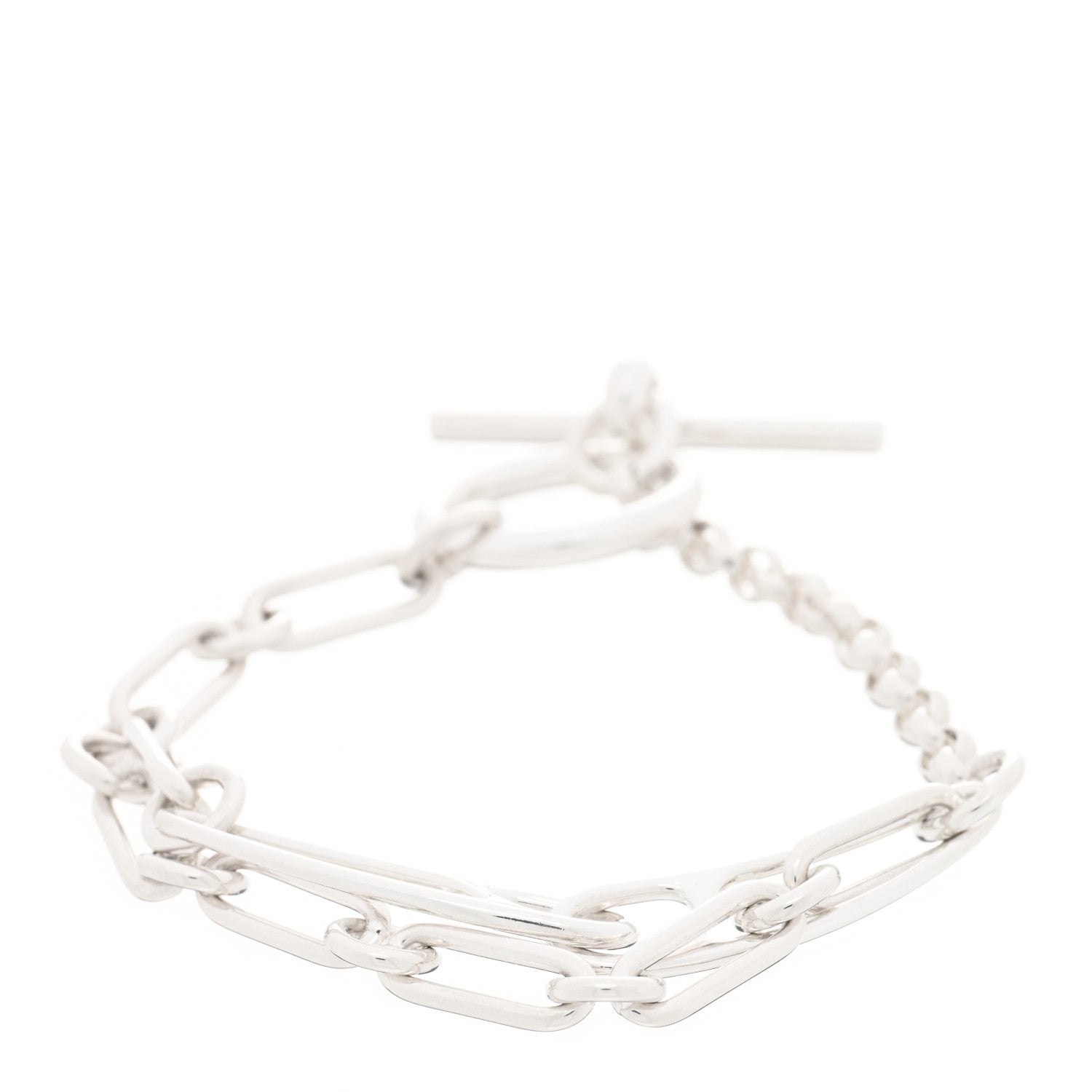 Hermes Sterling Silver Chaine d'Ancre Punk Bracelet SH 1 of 3