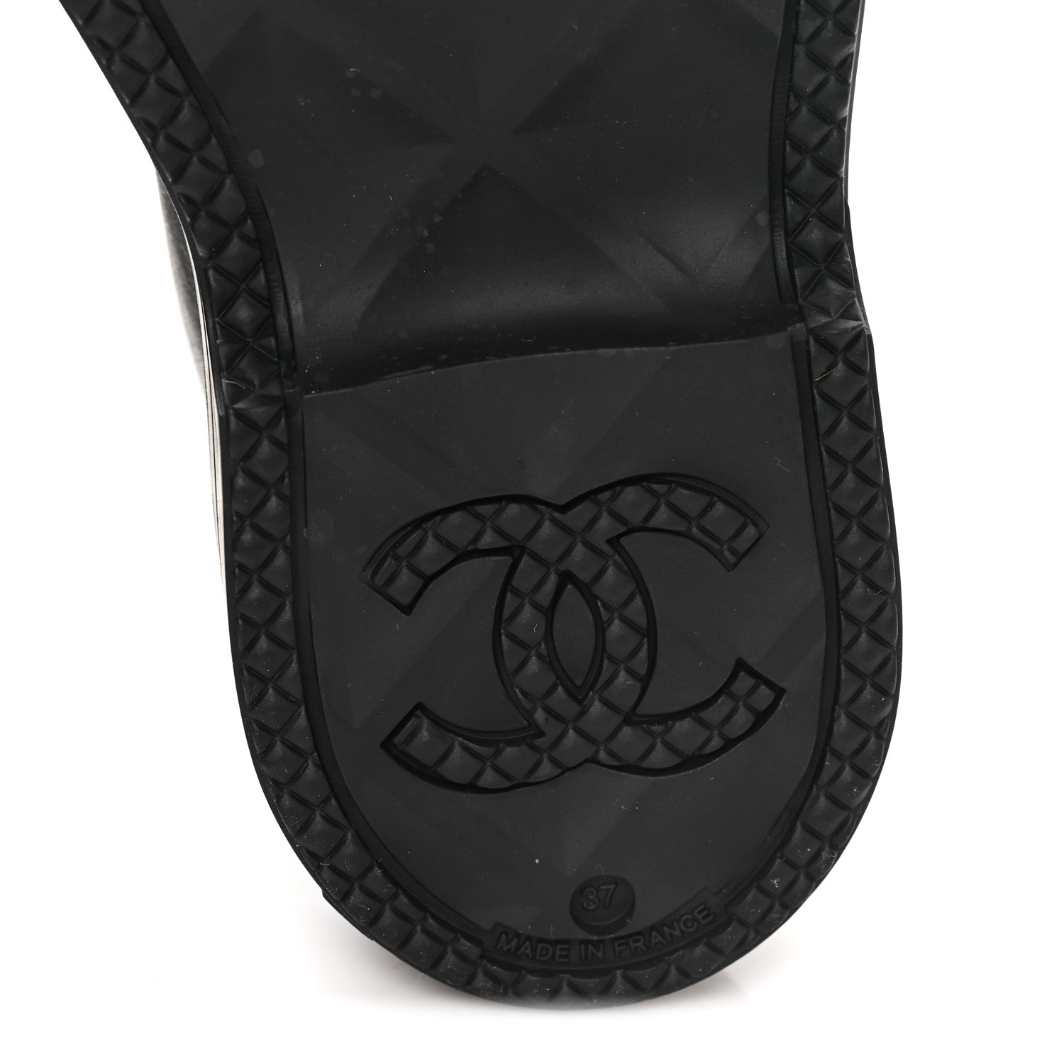 Chanel Caoutchouk CC High Boots 37 Black 7 of 9
