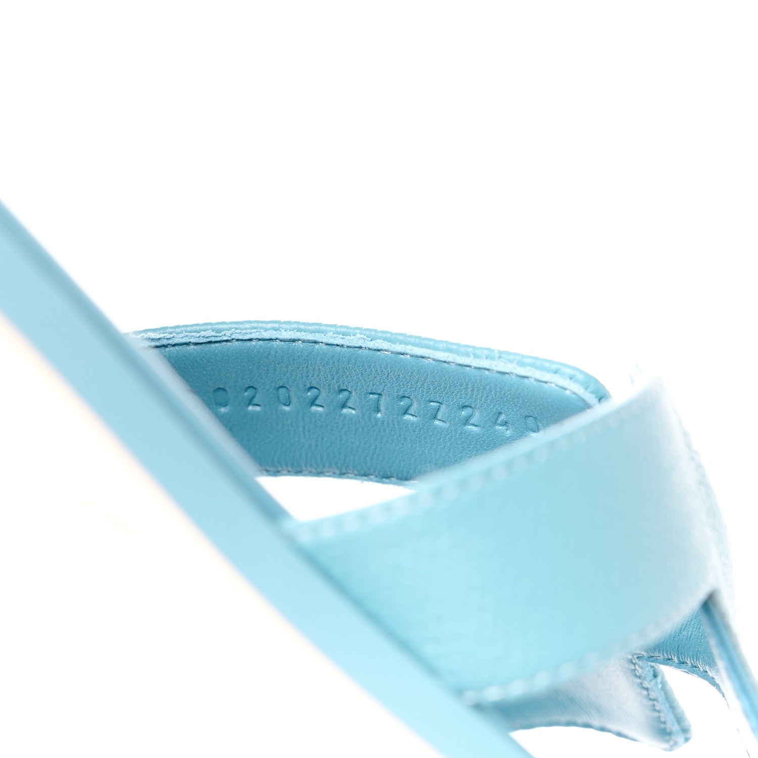 Hermes Epsom Oran Sandals 36.5 Bleu Littoral 8 of 9