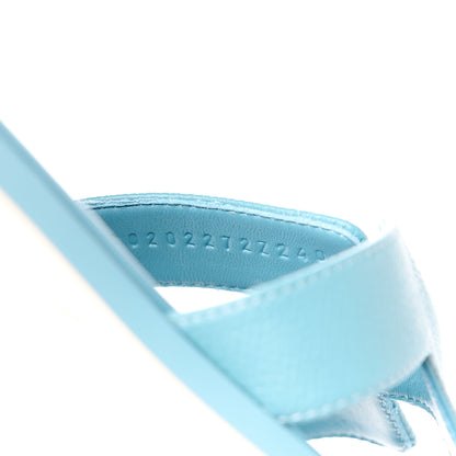 Hermes Epsom Oran Sandals 36.5 Bleu Littoral 8 of 9
