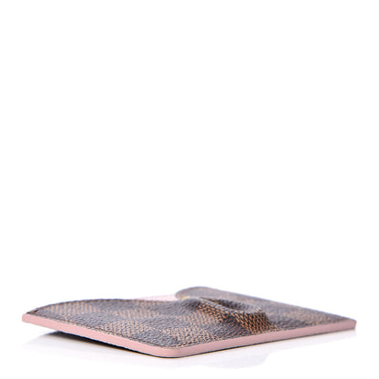 Louis Vuitton Damier Ebene Caissa Card Holder Rose Ballerine 4 of 9