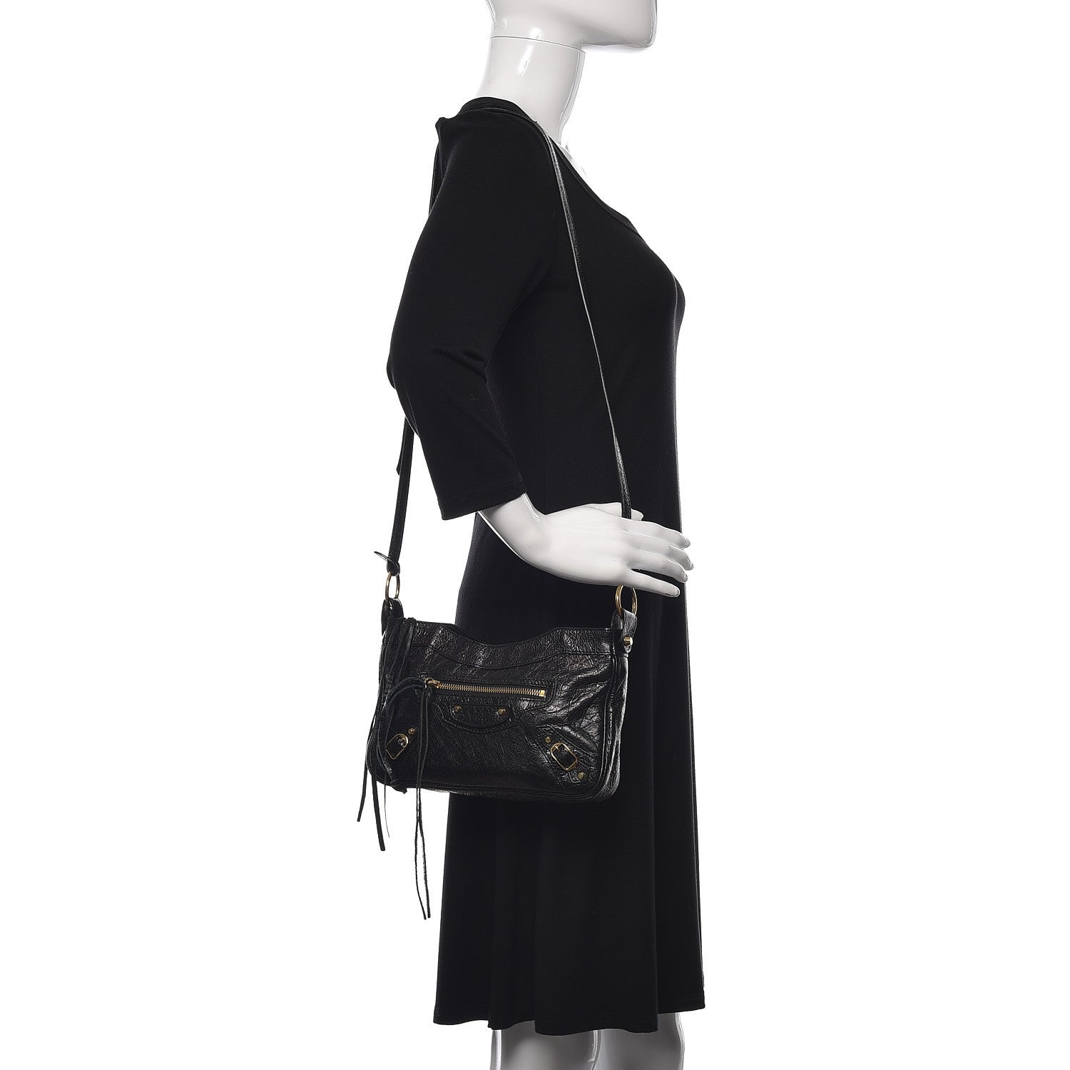 Balenciaga Agneau Classic Gold Hardware Hip Black 2 of 10