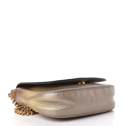 Gucci Metallic Pebbled Calfskin Small Soho Flap Crossbody Gold Ombre 4 of 20