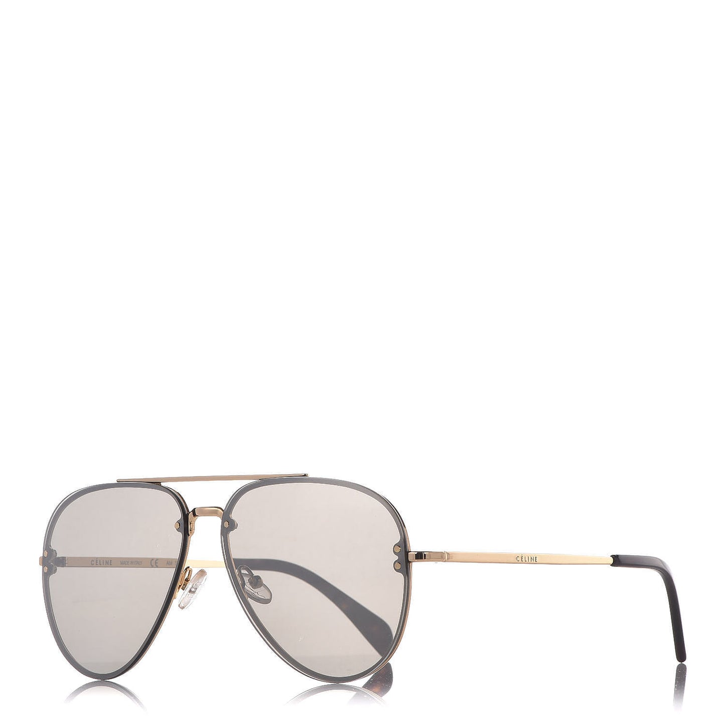 Acetate Mirror Aviator Sunglasses CL41391/S Gold Grey