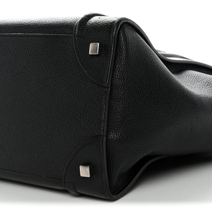 Celine Drummed Calfskin Mini Luggage Black 9 of 17