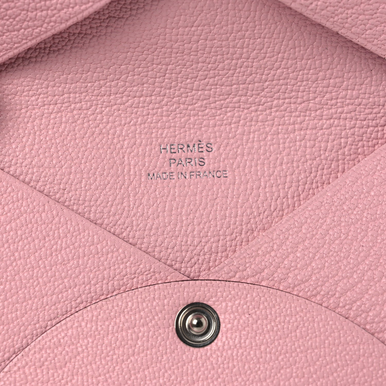 Hermes Chevre Mysore Verso Calvi Card Case Rose Sakura 6 of 8
