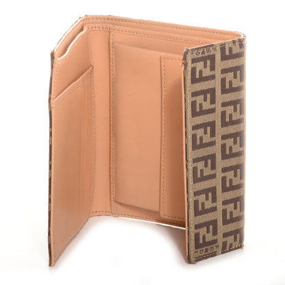 Fendi Zucchino Compact Wallet Tobacco 5 of 7