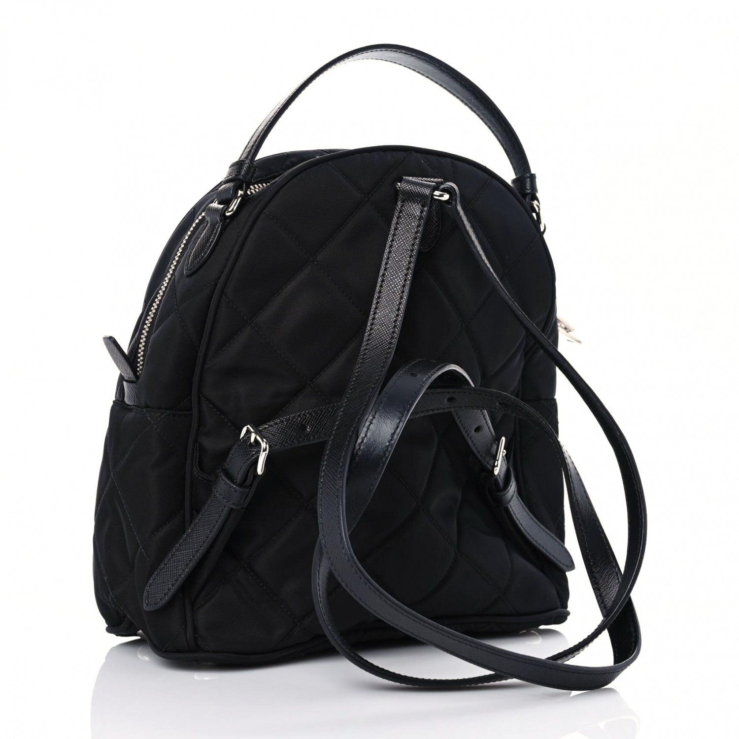 Prada Nylon Tessuto Impuntu Quilted Backpack Black 3 of 8