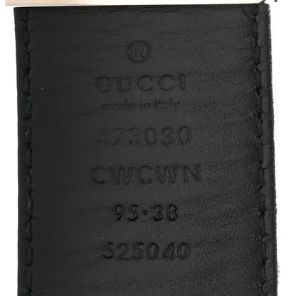 Gucci Guccissima Signature Interlocking G Reversible 37mm Belt 95 38 Black Cocoa 5 of 7