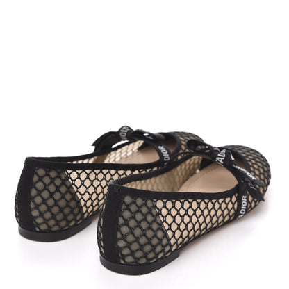 Christian Dior Resille Ribbon Miss J'Adior Ballet Flat 41 Black 4 of 8