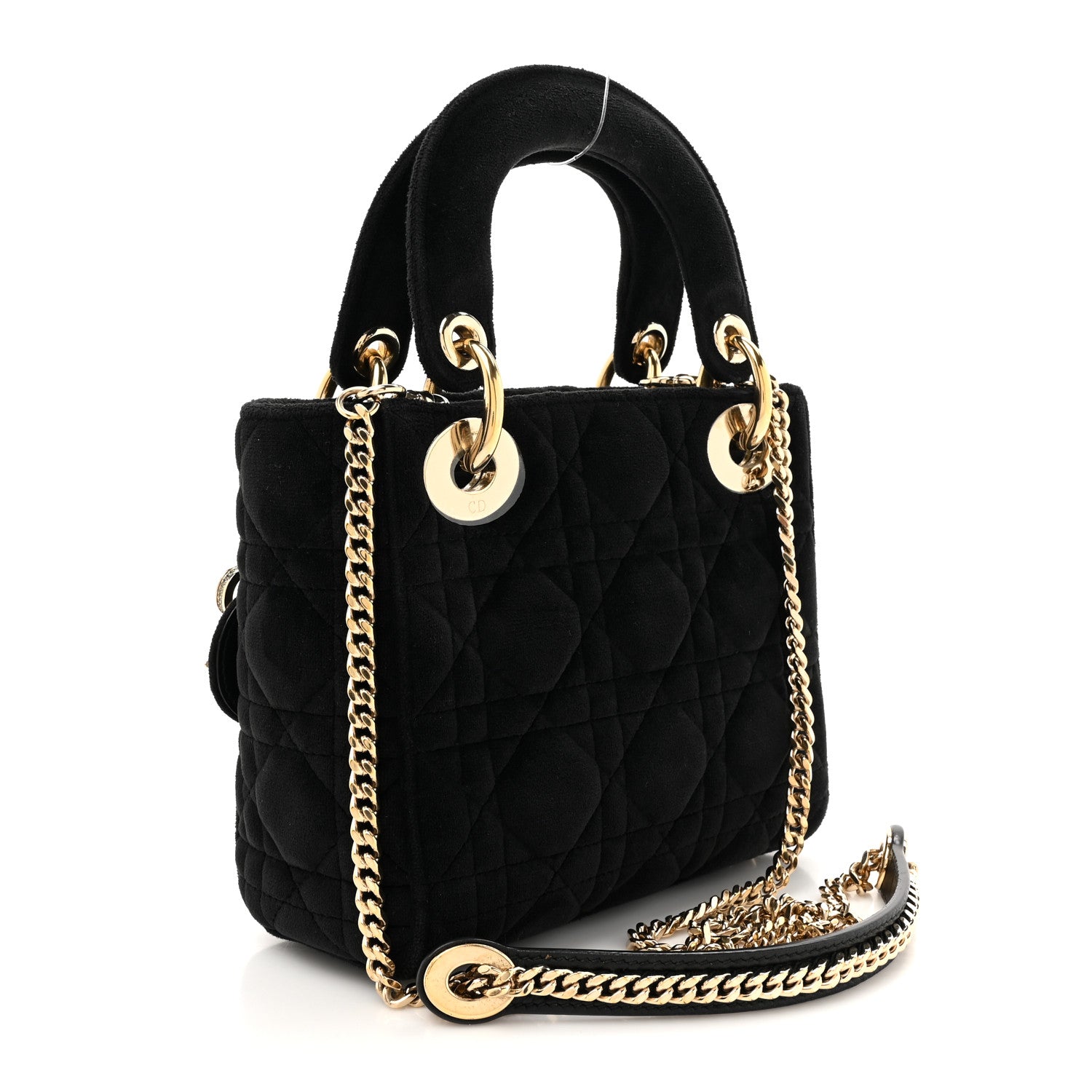 Christian Dior Velvet Mini Lady Dior Black 3 of 10