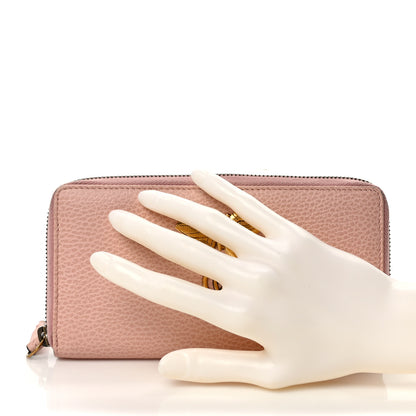 Gucci Calfskin Butterfly Farfalla Zip Around Wallet Perfect Pink 2 of 9