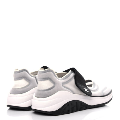 Chanel Mesh Lycra CC Sneakers 38.5 Black 4 of 10