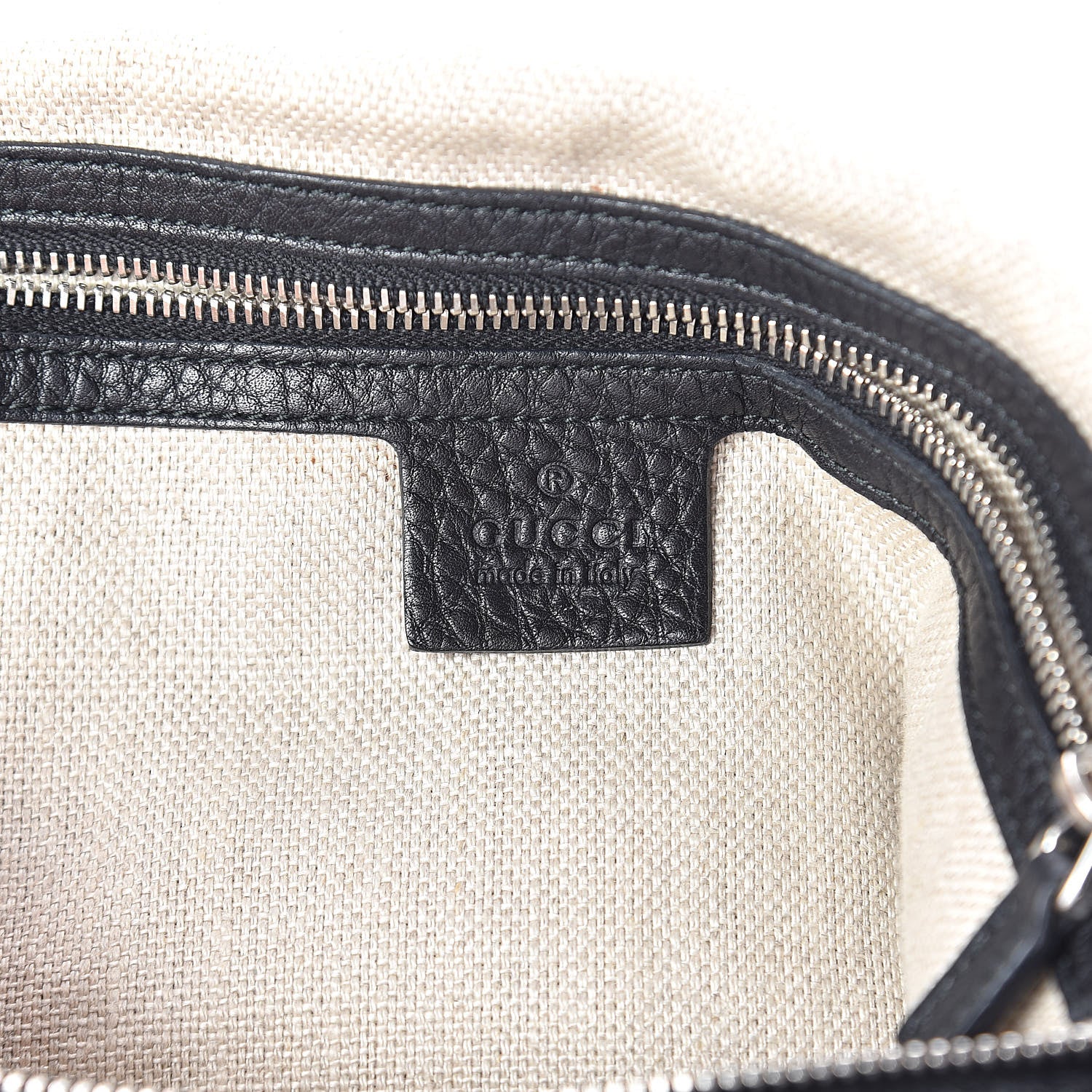 Gucci Pebbled Calfskin Medium Icon Bit Shoulder Bag Black 6 of 8