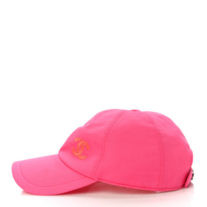 Chanel Cotton CC Cap Hat Fuchsia Orange 2 of 10