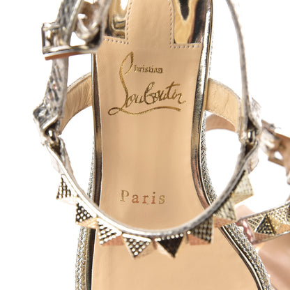 Christian Louboutin Calfskin Cubiste Pyraclou 60 Platform Sandals 36 Platine 5 of 8
