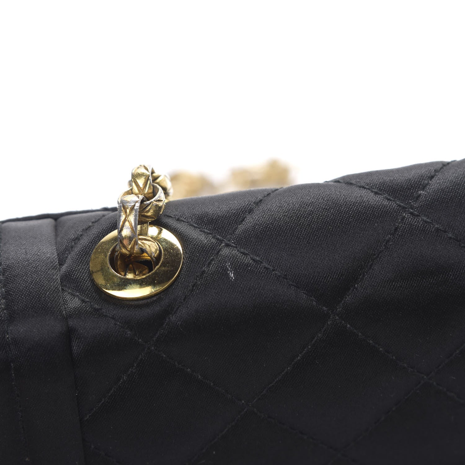 Chanel Satin Quilted Tassel Mini Flap Black 10 of 11