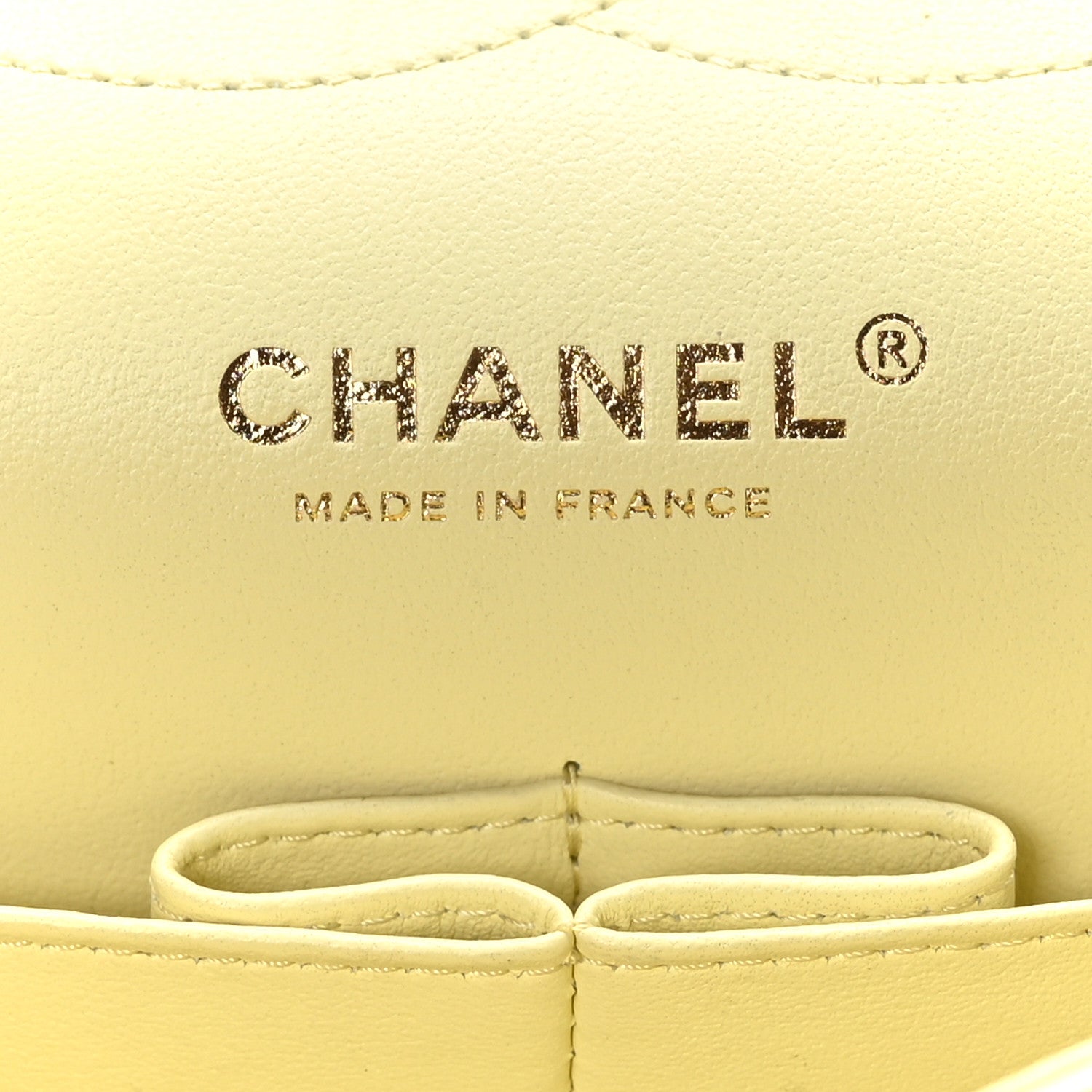 Chanel Caviar Quilted Jumbo Double Flap Light Yellow 5 of 15