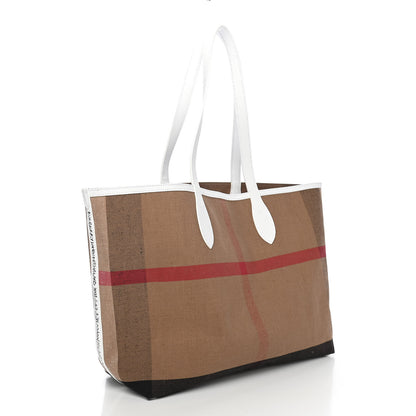 Burberry Coated Canvas Medium Reversible Doodle Tote White 4 of 9