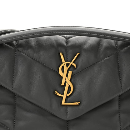 Saint Laurent Lambskin Quilted Small Loulou Puffer Monogram Chain Satchel Storm 8 of 10