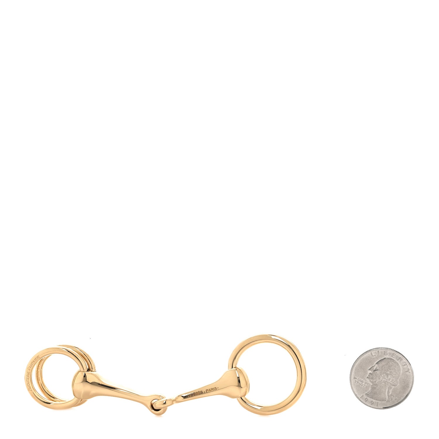 Hermes Permabrass Mors Scarf Ring Gold 2 of 4