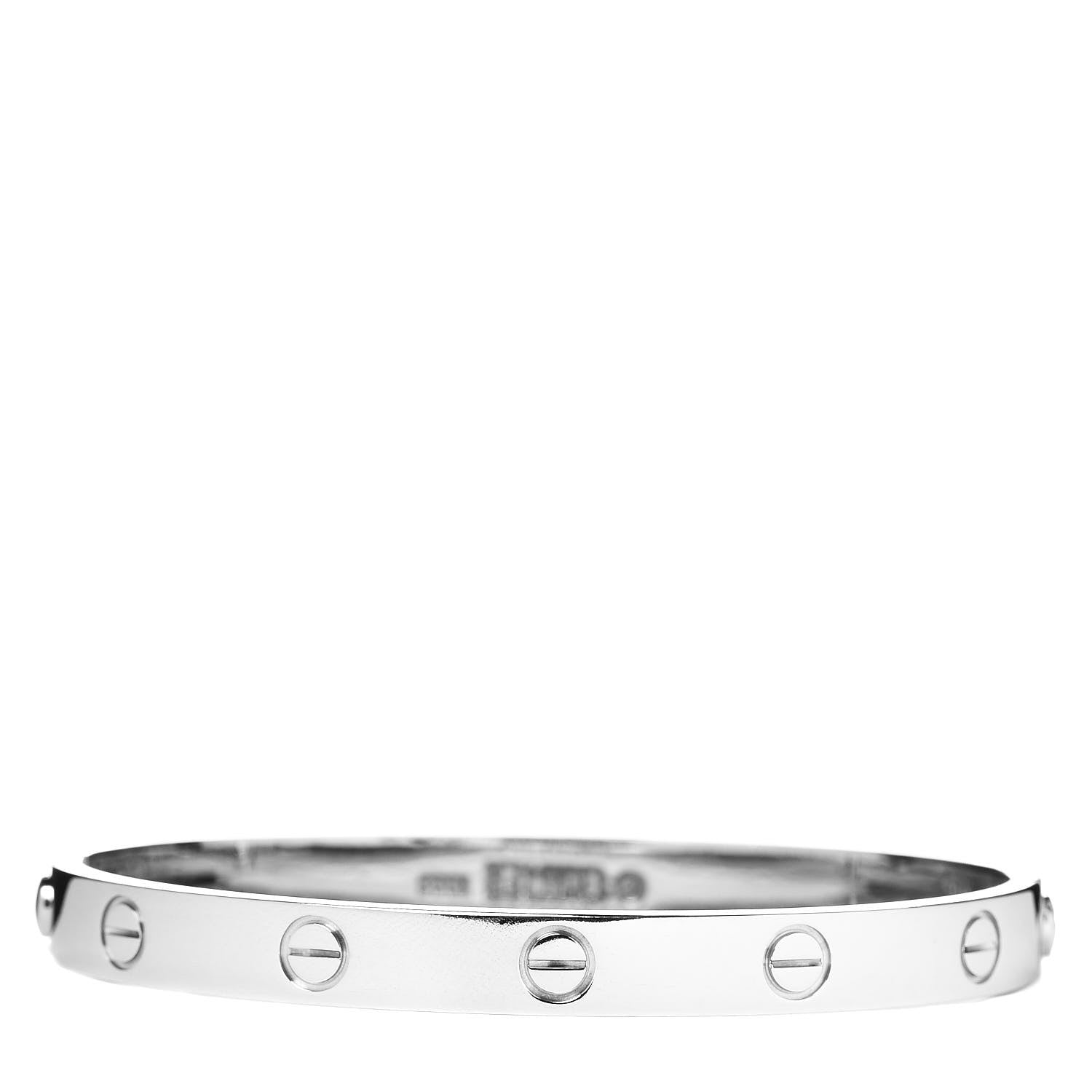 Cartier 18K White Gold LOVE Bracelet 17 3 of 5