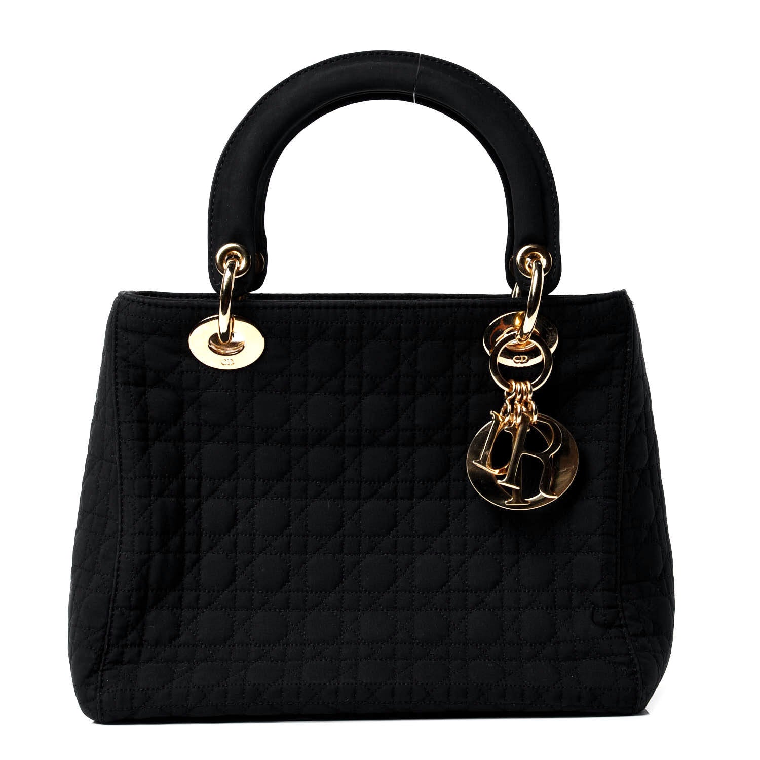 Christian Dior Nylon Cannage Medium Lady Dior Black 1 of 4