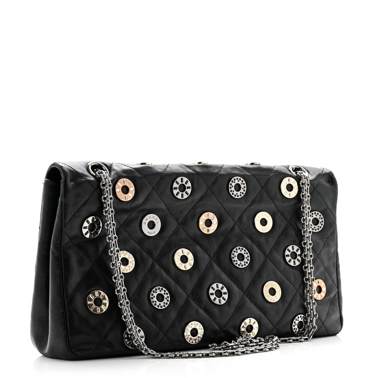 Chanel Lambskin Quilted Star Attitude Jumbo Flap Bag Black 3 of 13