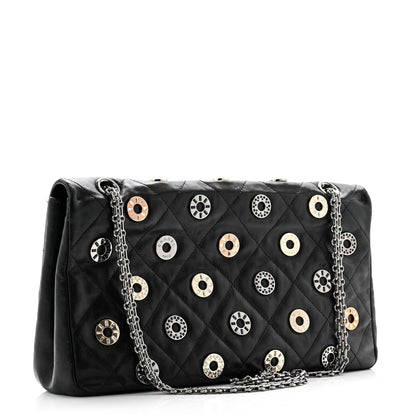 Chanel Lambskin Quilted Star Attitude Jumbo Flap Bag Black 3 of 13