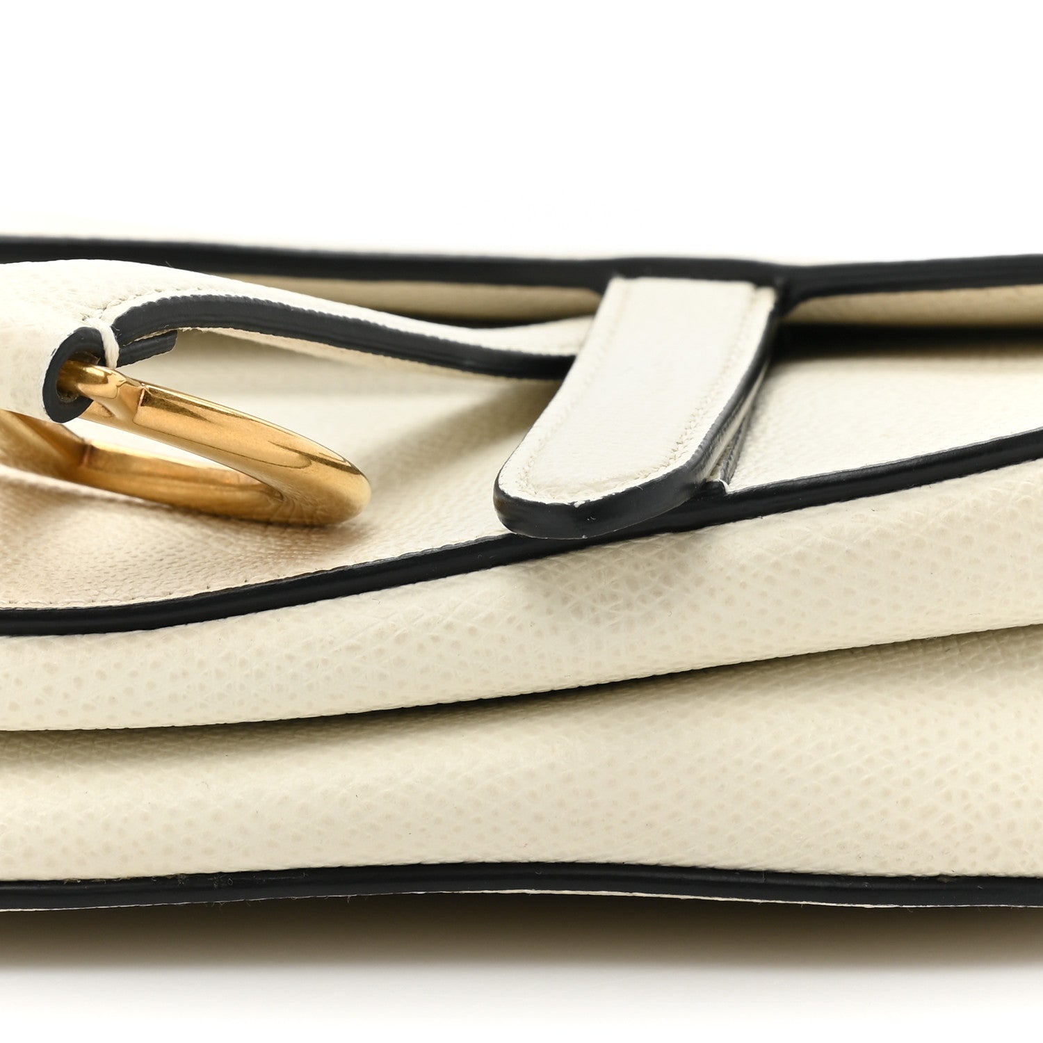 Christian Dior Grained Calfskin Mini Saddle Bag White 7 of 11