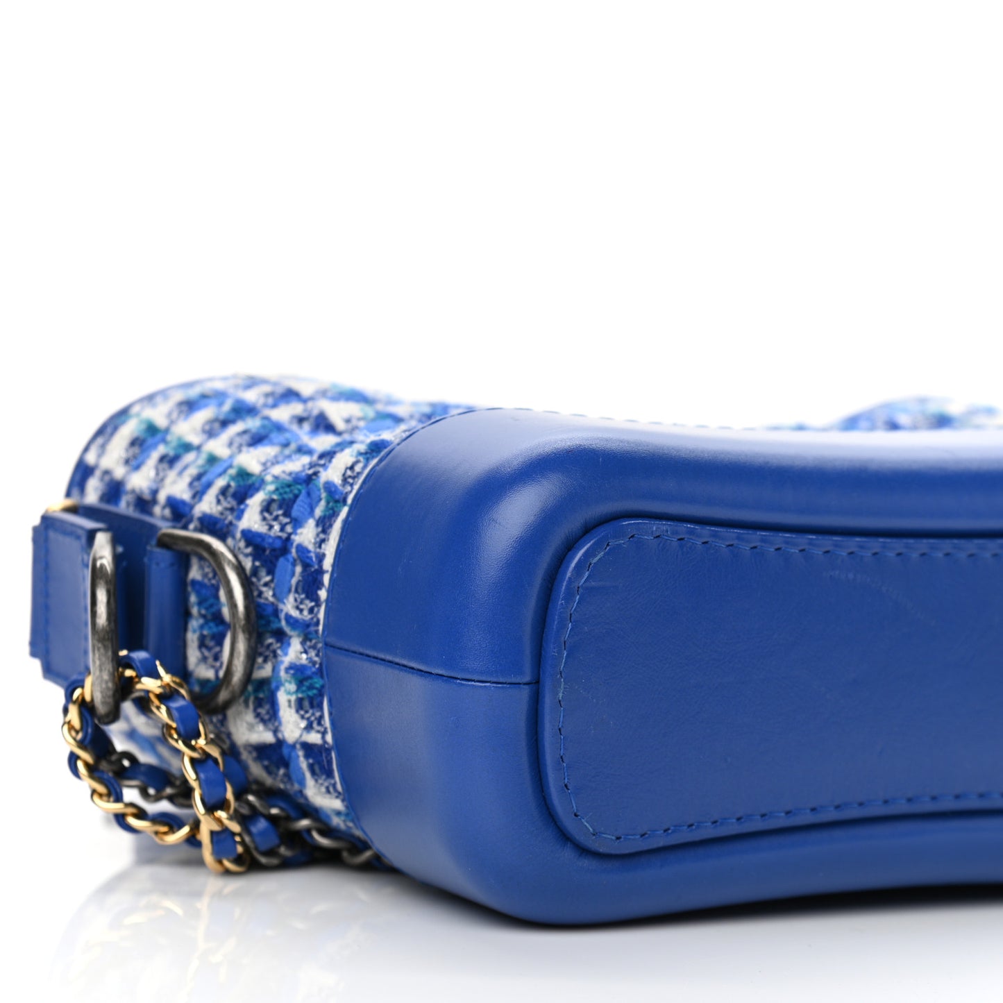 Tweed Calfskin Small Gabrielle Hobo Royal Blue